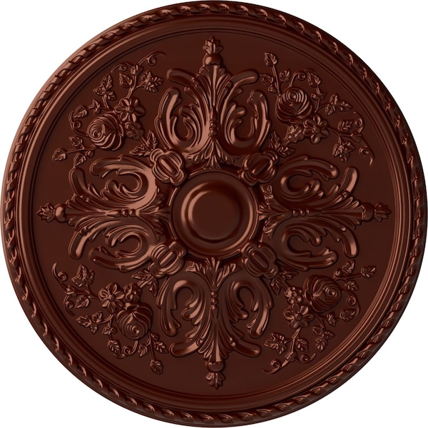 Ekena Millwork Bradford Ceiling Medallion (Fits Canopies up to 6 5/8"), Hnd-Painted Antique Copper, 32 5/8"OD x 2"P CM32BRACS - main